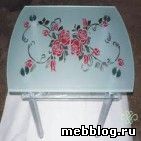 стеклянный журнальный стлик